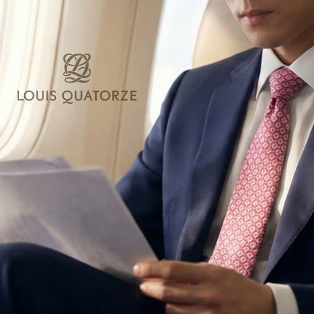 루이까또즈 실크 핑크 자카드 패턴 넥타이 9.1cm A+등급 K2343