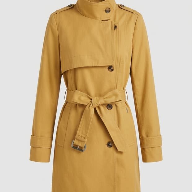 봄추천 | 헤지스 레이디스 옐로우 하프 트렌치코트 55 | 고급라인