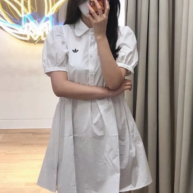 ✨아디다스 카라 퍼프 미니 원피스✨