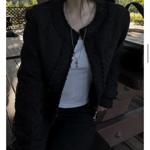 [어반유니크] 크롭 트위드 자켓