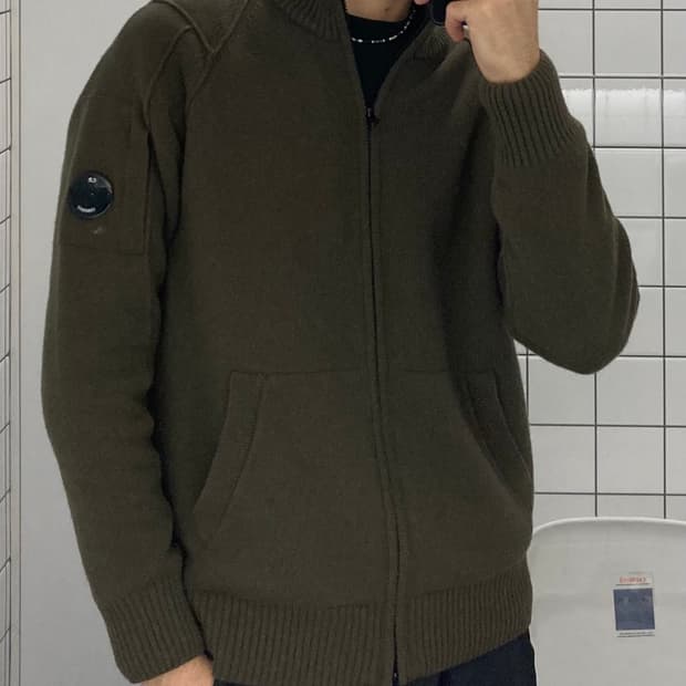 Cp 컴퍼니 램스울 니트 올리브 나이트 그린 -23fw