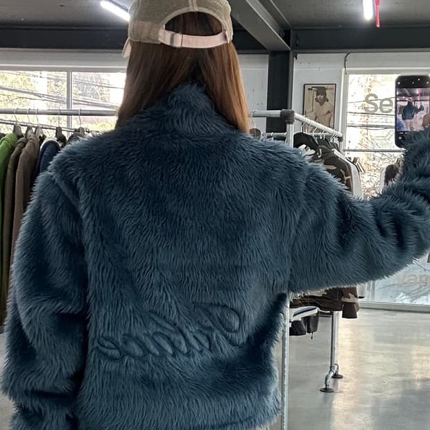 팔라스 24FW 퍼리 집 퍼넬 콜 그레이 퍼자켓