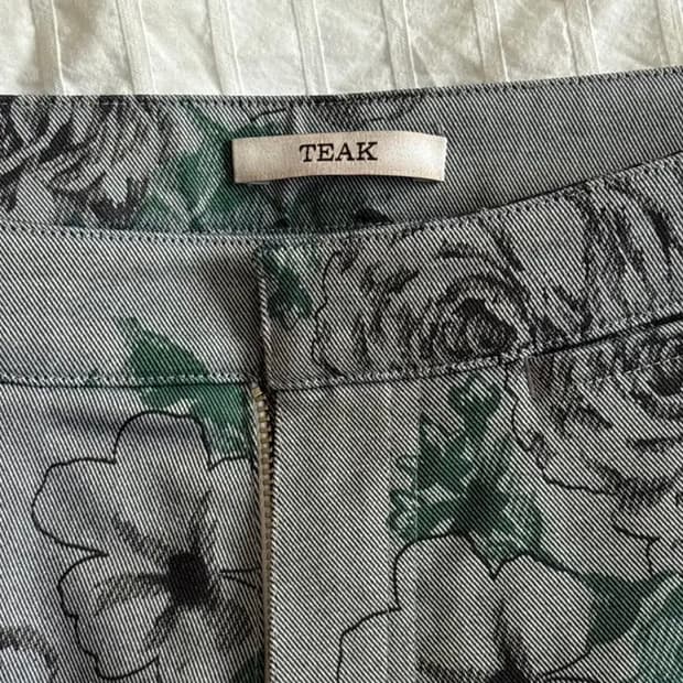 티크 코튼 플레어 팬츠