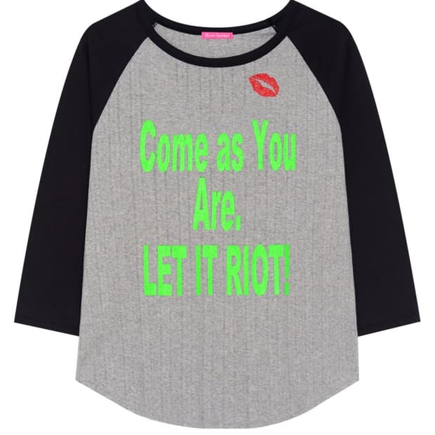 샵페어리 나그랑 티셔츠 eyelet raglan t-shirt