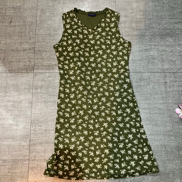 일본빈티지 Jeajam 하구미모리걸 달천깔페어리 플라워 슬립롱원피스