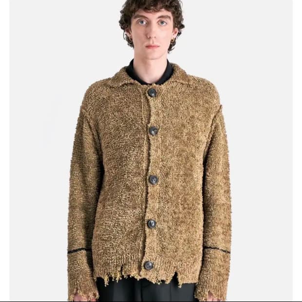 나마체코 axan 가디건 브라운 m 유일매물 새상품