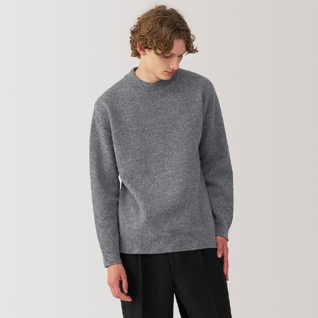 무인양품 무지라보 MUJI LABO 컴프레스드 울 하이넥 풀오버 M