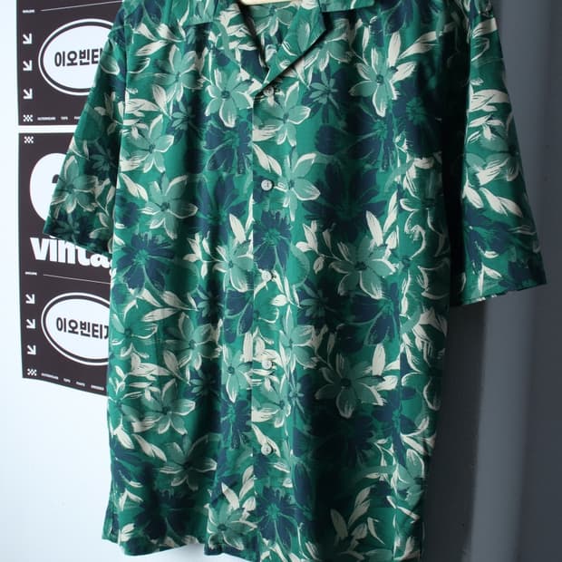 (M-XL) 유니클로 반팔 카라 티셔츠 셔츠 남방 하와이안-H35629