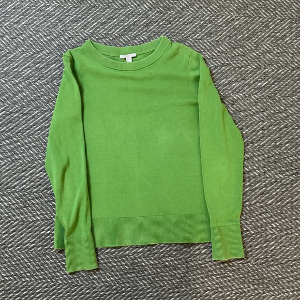Cos 라운드넥 그린 니트 Xs (여)