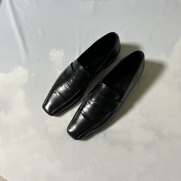 Prada classic semi square toe loafers