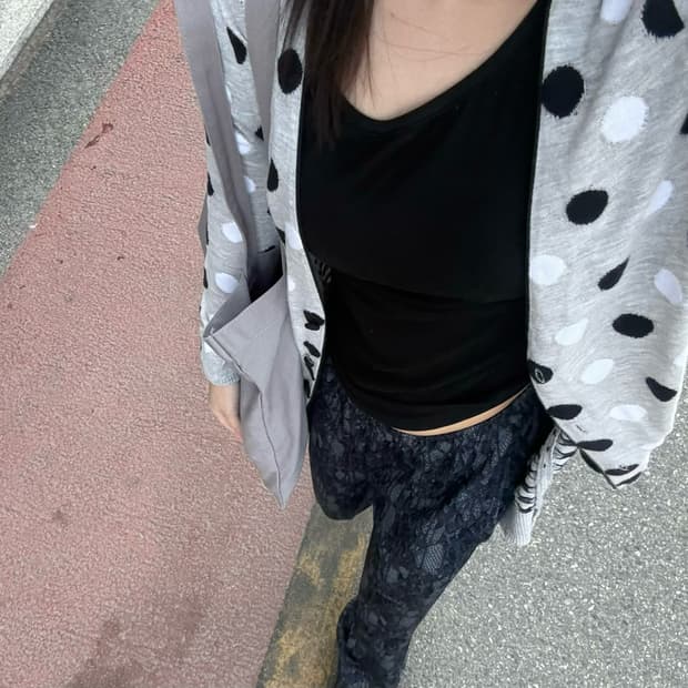 일본 빈티지 도트 가디건 / Japanese vintage dot car