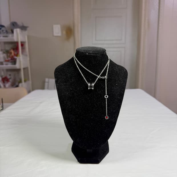 [실버&블랙 컬러] 불가리 세이브 더 칠드런 네클리스 목걸이