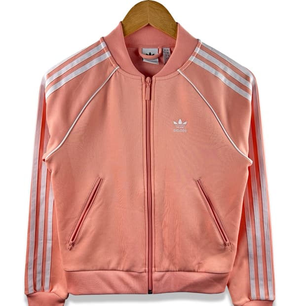 아디다스 코랄 핑크 슈퍼스타 트랙져지2018