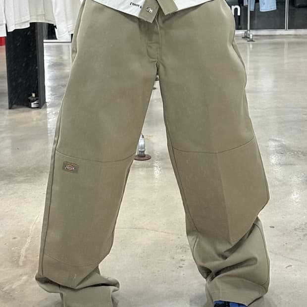 디키즈 더블니 루즈핏 베이지 워크팬츠