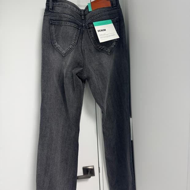 [31] 인스턴트 펑크 맨즈 와이드 데님 팬츠 블랙