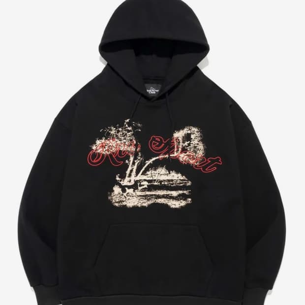 [BLACK] FOREST PUPPY HOODIE 