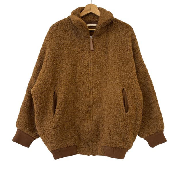 시스템 한섬 알파카 혼방 부클 자켓 F