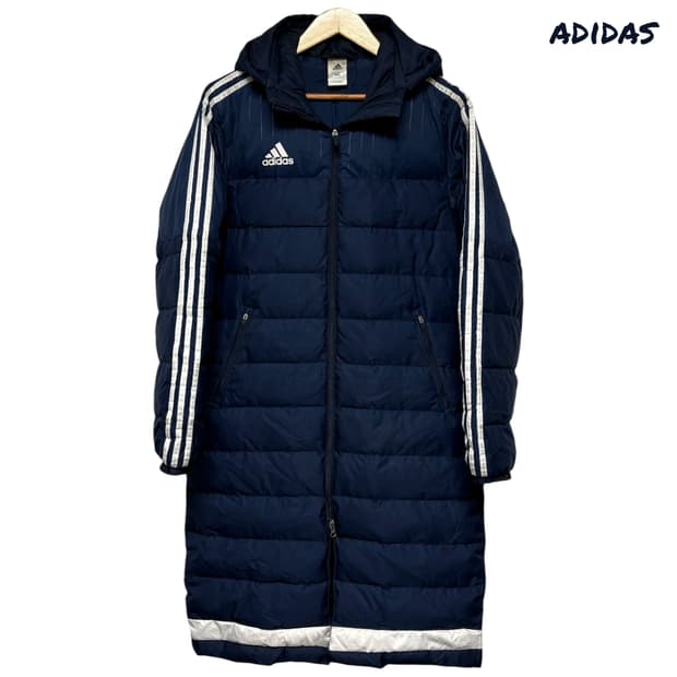 3739 아디다스 네이비 오리털 덕다운 롱패딩