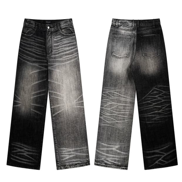 Burnish Wave Wide Jeans