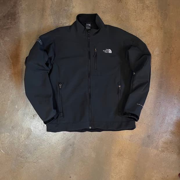 100 노스페이스 블랙 바람막이 집업 자켓