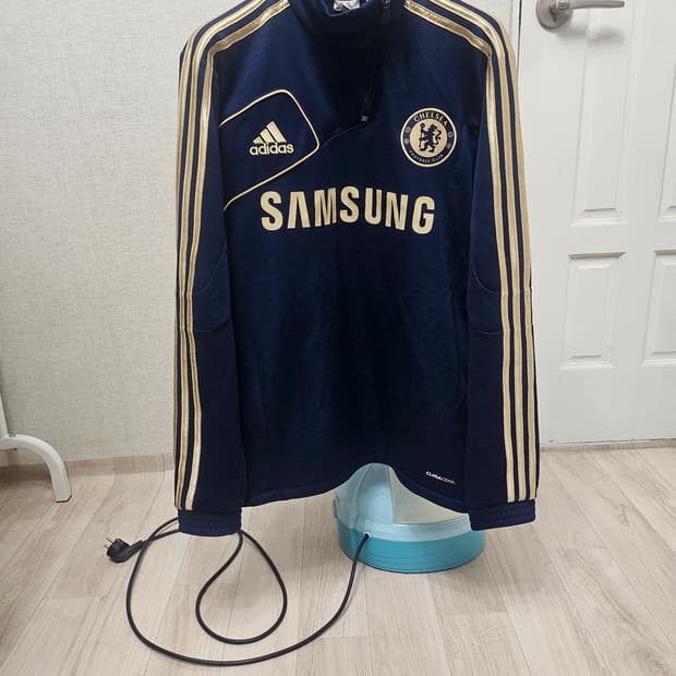 (95)M ☆초대장급☆ 아디다스 첼시 [네이비,골드금장]반집업 트레이닝탑