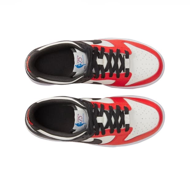 (GS) 나이키 x NBA 덩크 로우 블랙 앤 칠리 레드 230