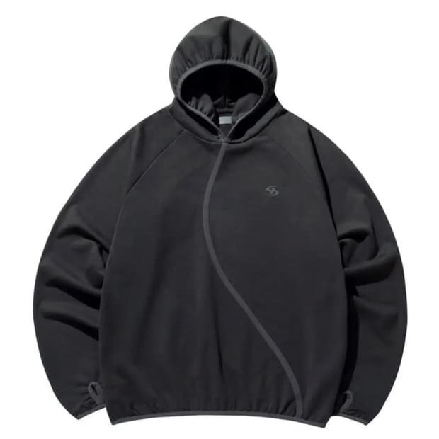 23SS 산산기어 테이프드 후드티 차콜 1사이즈