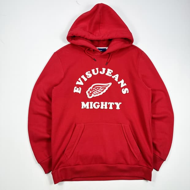 EVISU 에비수 올드스쿨 y2k 헤비코튼 후드티 L