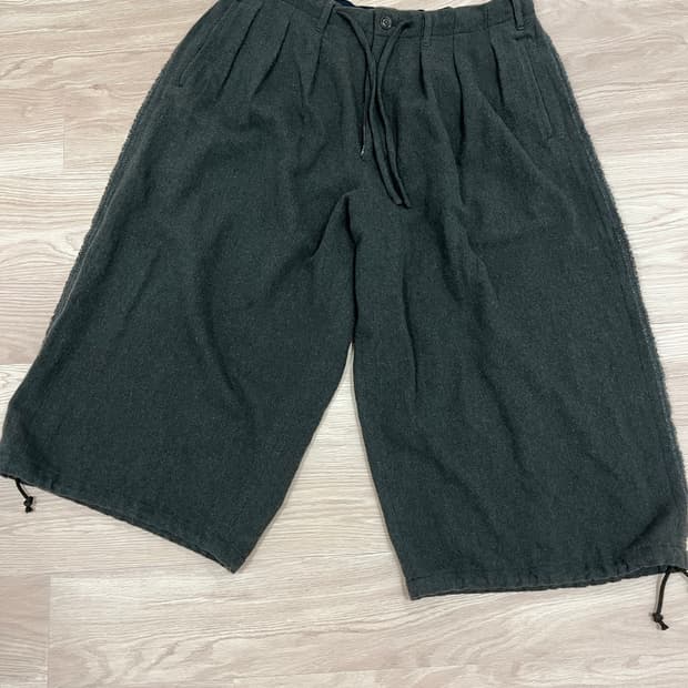 요지야마모토 Ground Y 울 와이드 팬츠