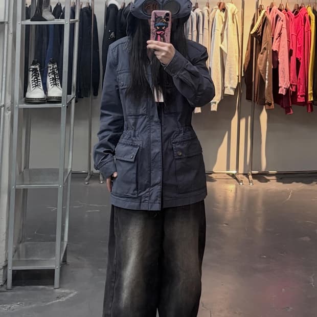 C.P. 컴퍼니 고글 블루 자켓 A3553