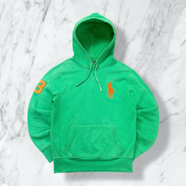 폴로 랄프로렌 그린 빅포니 후드티 M