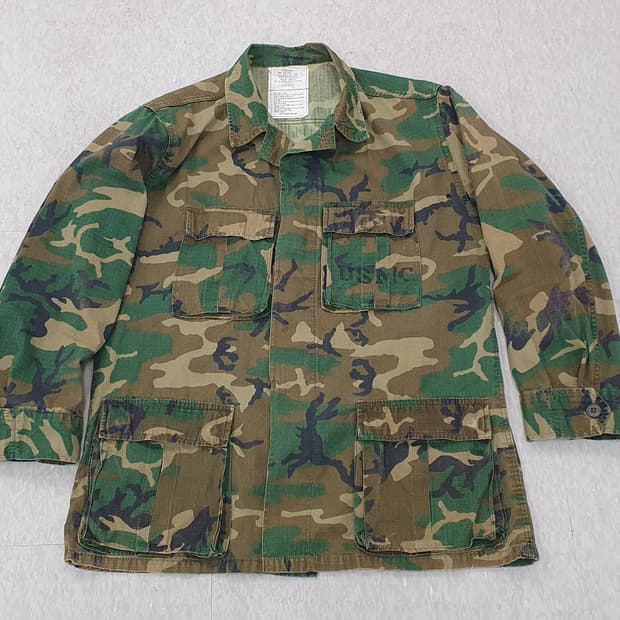미군 오리지널 RDF 퍼티그 자켓 ERDL 패턴 M-R ('81년도)