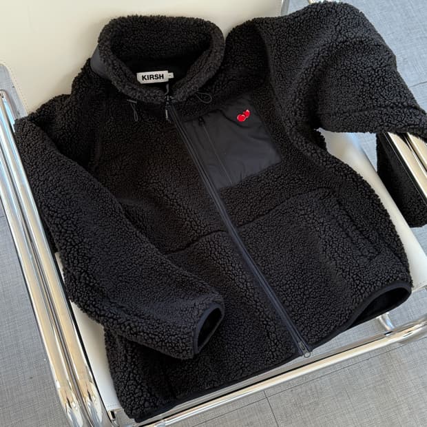 키르시 후리스 체리베어자켓 블랙