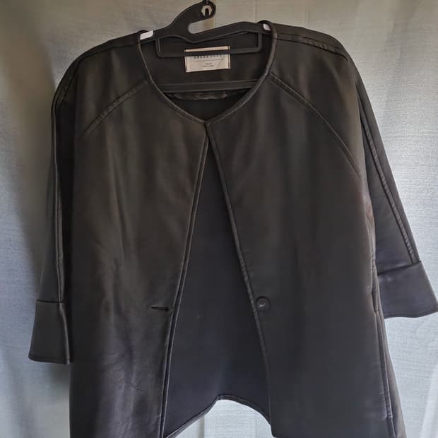 2만원 급처! 7부 고급 레더 자켓 블랙 메이드인코리아