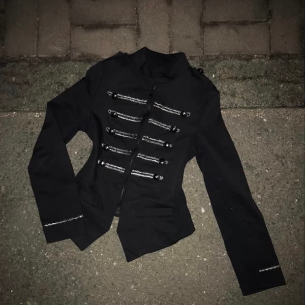 나폴레옹 버튼 자켓 빈티지 고딕 고스 펑크
