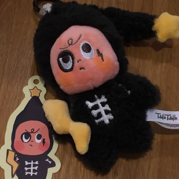 팝마트 작은별 일기예보 번개 키링