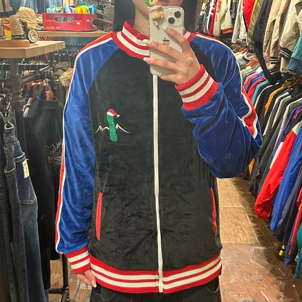 [HI] VTG 벨벳 져지 블랙&블루 