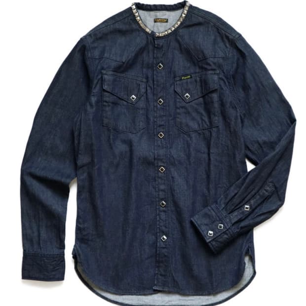 캐피탈 8온즈 데님 스터드 웨스턴 셔츠 3사이즈