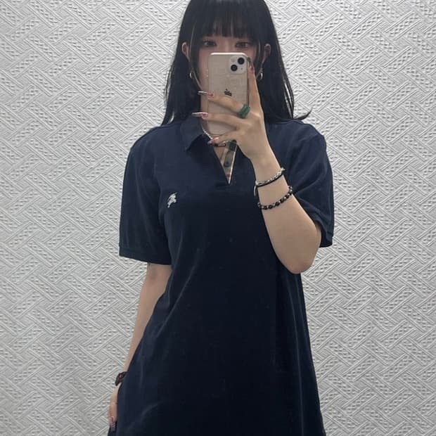 버버리 빈티지 캐주얼 pk 피케이 카라 반팔티 XL C11852