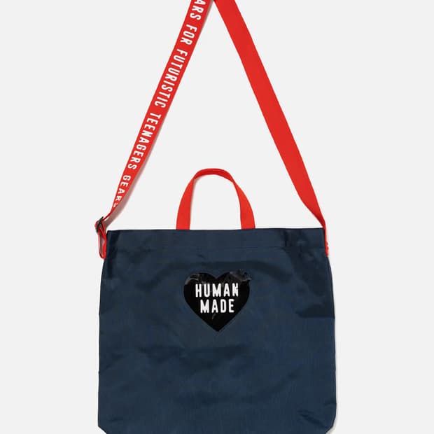 Human Made Shoulder Tote Bag Navy