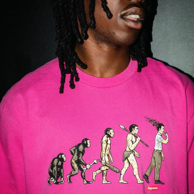 [L] 슈프림 사피엔스 티셔츠 핑크