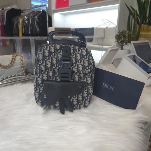 [중고/정품] 디올 미니 갤럽 슬링백 블랙