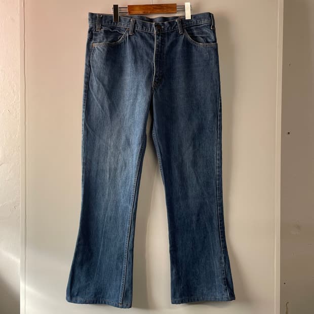 80s 리바이스 646 벨바텀 오렌지탭 데님팬츠