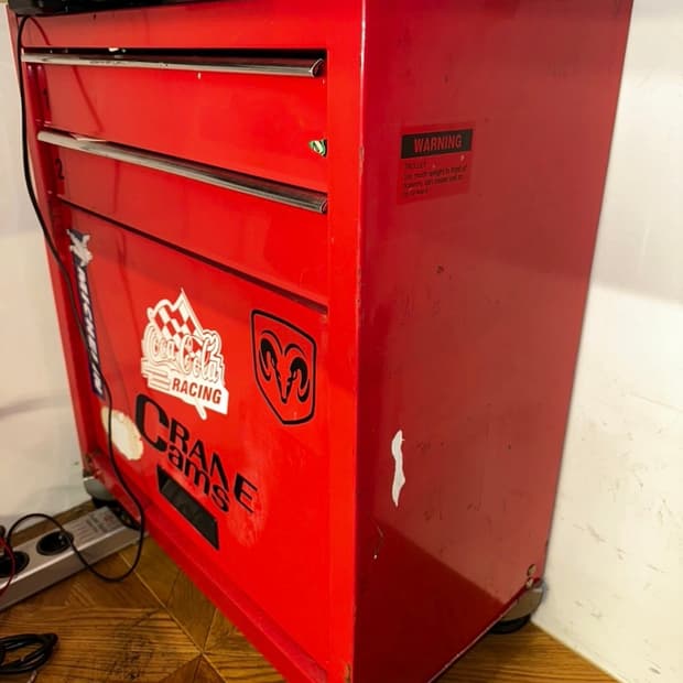 빈티지 철제 이동식 수납장