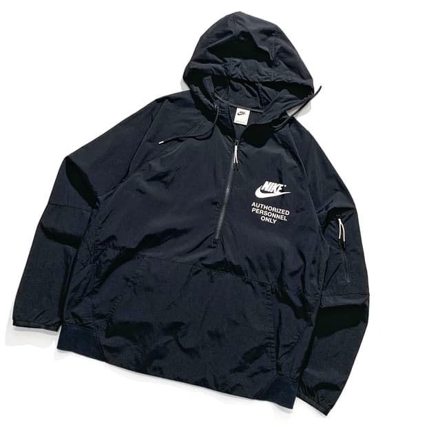 나이키 후드 블랙 아노락  