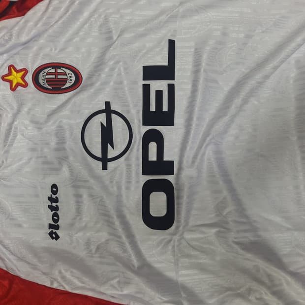 Ac밀란 레트로 빈티지 축구유니품 반팔 opel oem