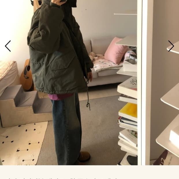 키이라 카키 리버시블 패딩