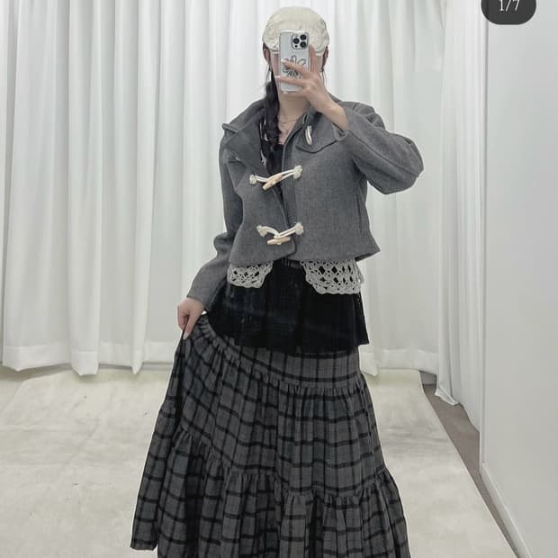 크롭 떡볶이코트 더플코트 떡코