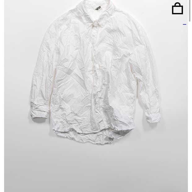 생긴스튜디오 HAND-CREASE SHIRT - WHITE  