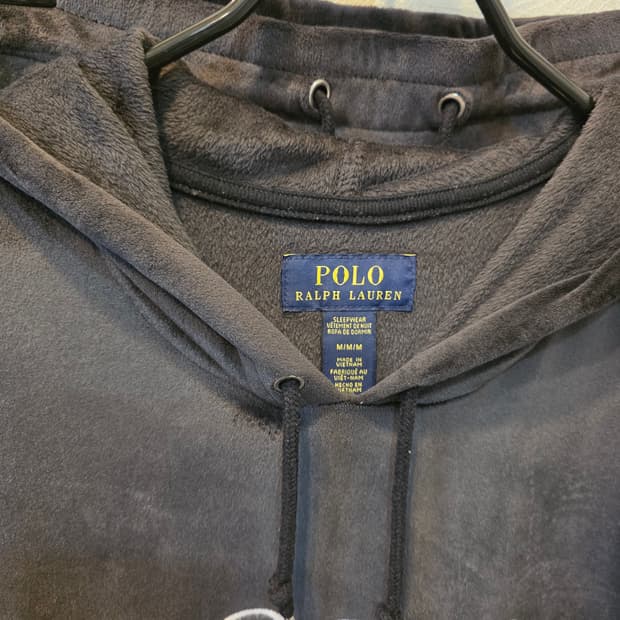 폴로 랄프로렌 고운 스웨이드느낌후드티 바지 세트 M